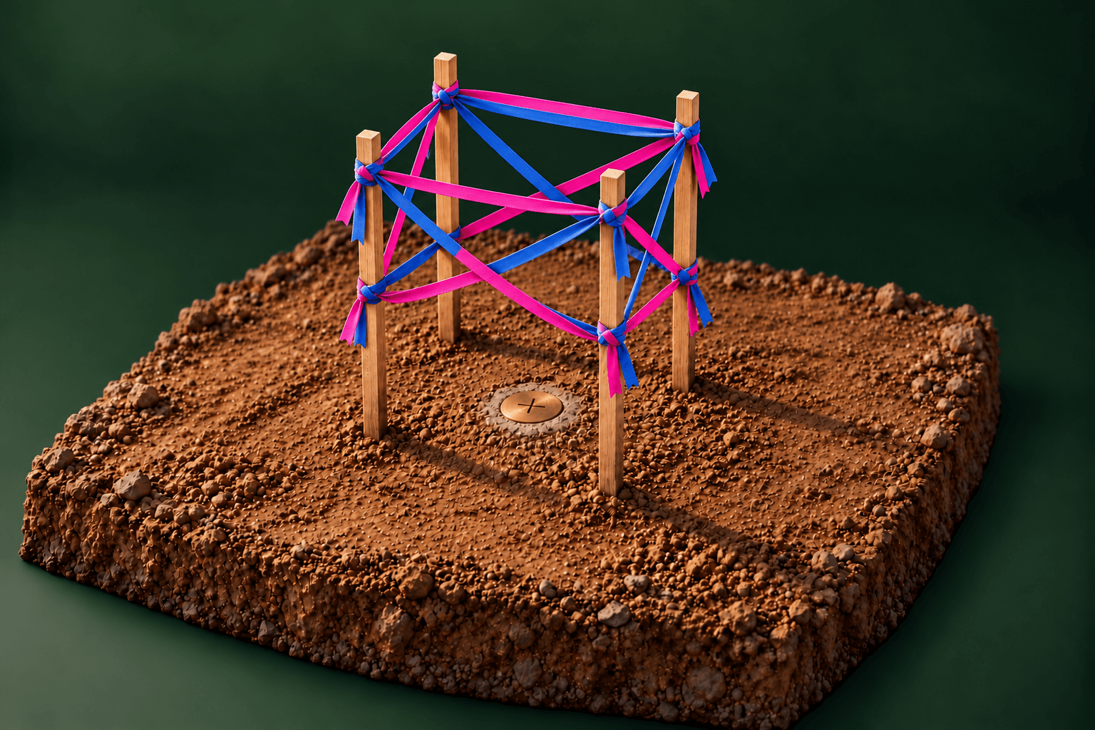 3D illustration of control points
