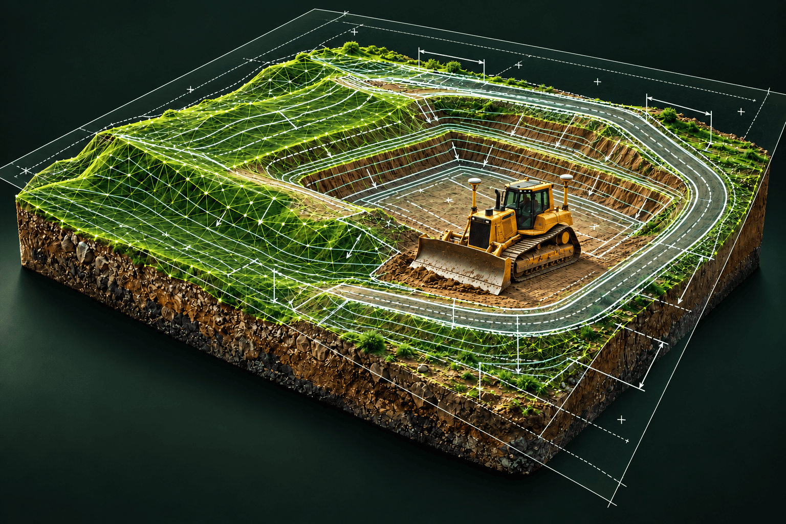 3D illustration of machine control models